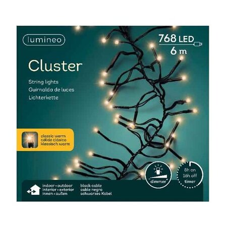 Cluster lights 768led 6m classic warm | lumineo 494692