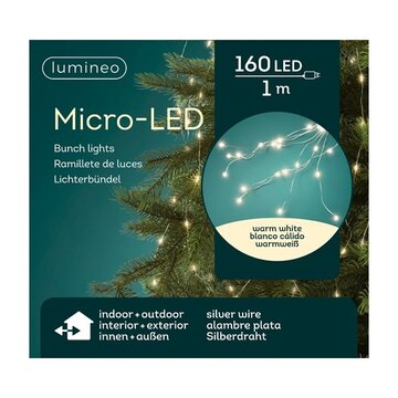 MicroLED bunch lights 160led 1m warm white | Lumineo 497005