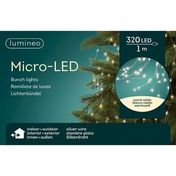 MicroLED bunch lights 320led 1m warm white | Lumineo 497007