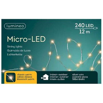 MicroLED strengverlichting 240led 12m classic warm | Lumineo 497039